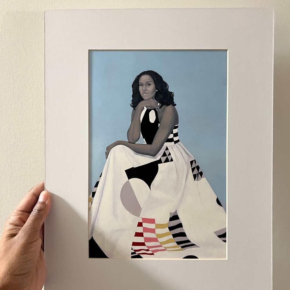 Michelle Obama Portrait Art print by Amy Sherald